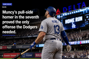 Max Muncy two-run home run seventh inning Dodgers Yankees July 17 2026"