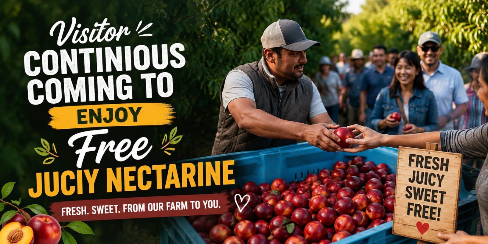 A Premium Gift: Cesar Mora’s Nectarines Are Now Free for Everyone